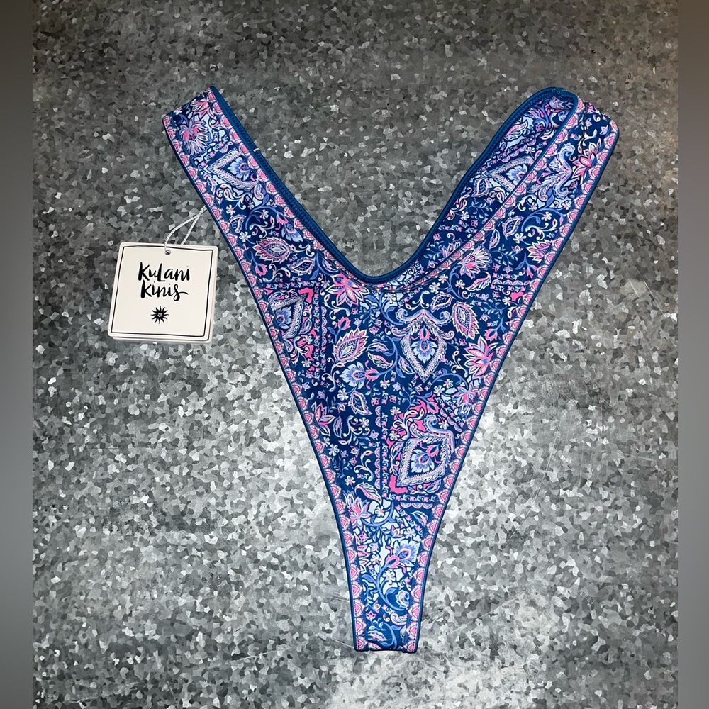 Kulani Kinis Lilac Moon High Leg Thong Bikini Bottom
